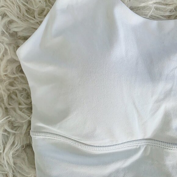 NWT Women's CRZ YOGA Lined Yoga Bra, White, Large - Picture 3 of 12